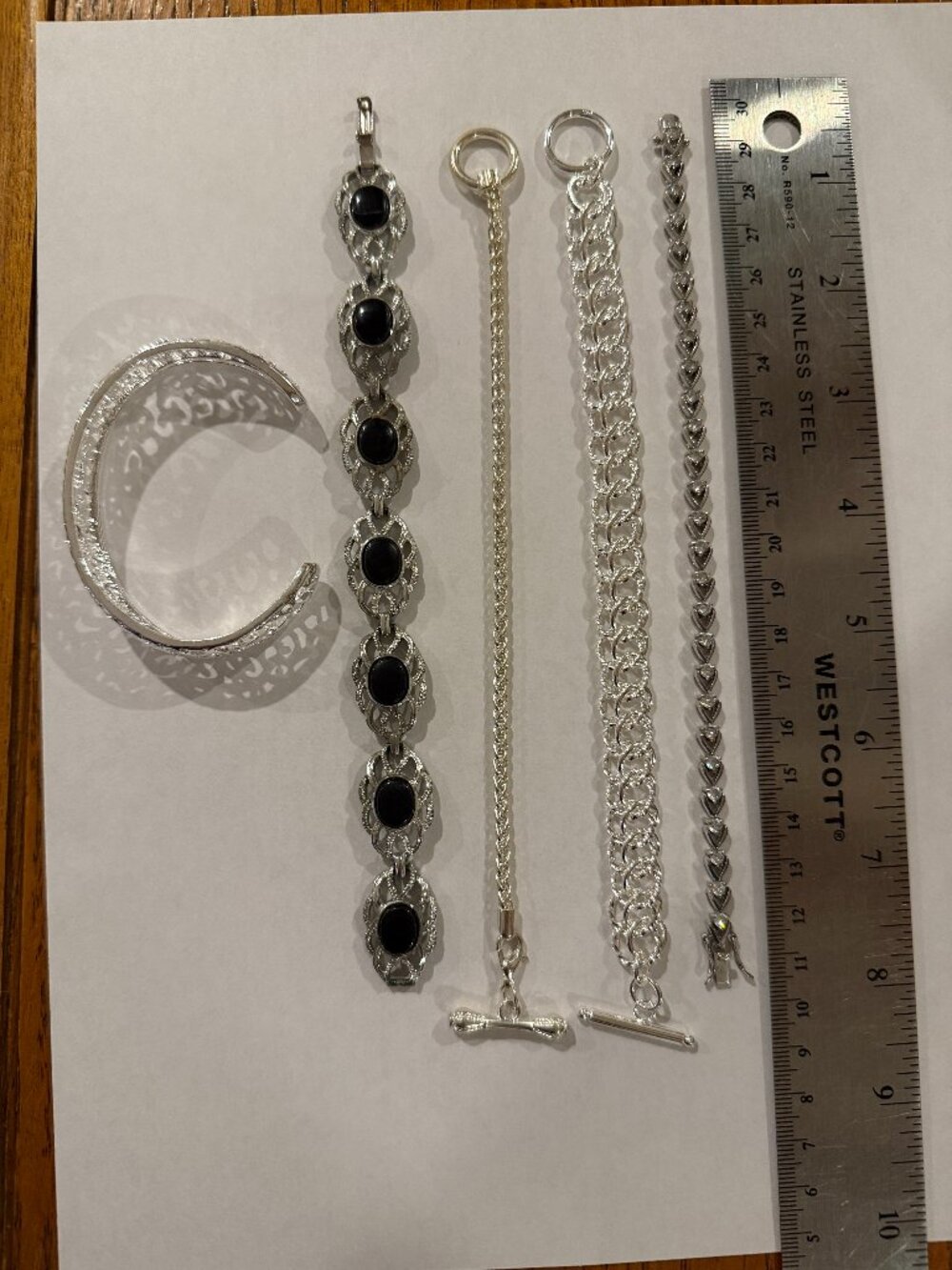 Set of various bracelets and cuff